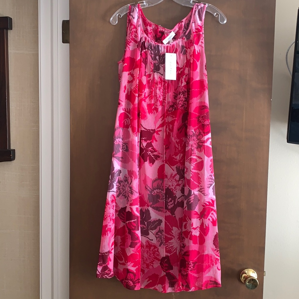 Pink floral dress